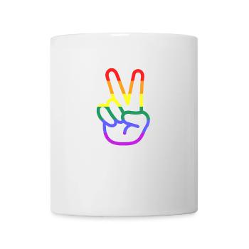 Peace Hand - Tasse - Weiß - Vorne