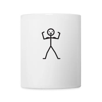 Bâton Figure Bicep cadeau Muscle Fitness Skinny - Mug blanc - blanc - Devant