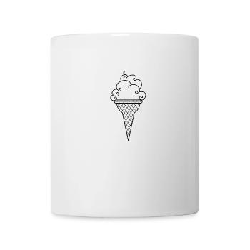 Eis Waffel Eiscreme Eisdiele Sommer - Tasse - Weiß - Vorne