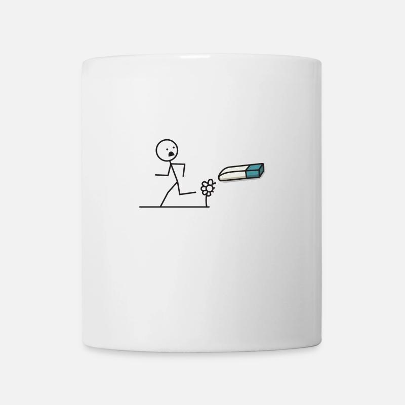 Stick figure eraser - Mug - white