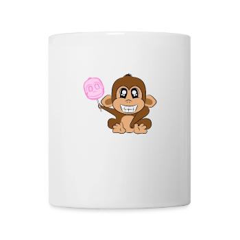 Monkey Lolly - Der Affe mit dem Lolli - Tasse - Weiß - Vorne