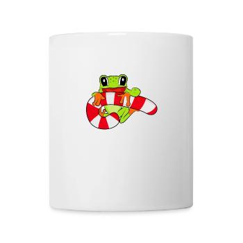 Frog Eating Candy - Frog with sweets - Mug - white - Front