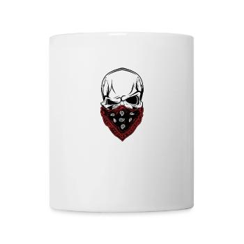 Skull Bandana Halstuch Pirat - Tasse - Weiß - Vorne