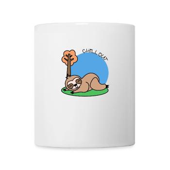 Felhy the Kawaii sloth says chill out! - Mug - white - Front