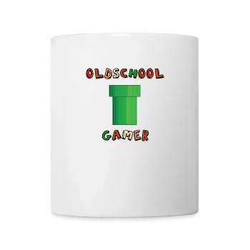 Oldschool Gamer - Design de jeux rétro - Mug blanc - blanc - Devant