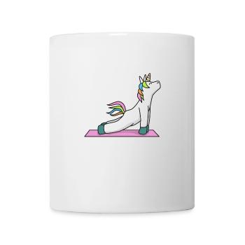 Einhorn Yoga Geschenk Training Fitness Gym Sport - Tasse - Weiß - Vorne