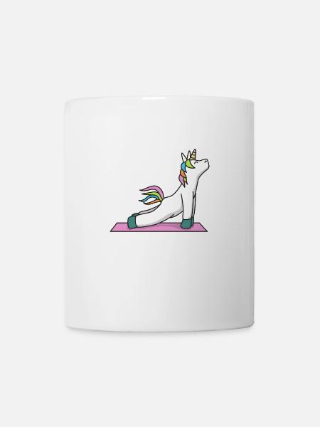 Einhorn Yoga Geschenk Training Fitness Gym Sport - Tasse - Weiß