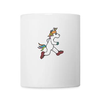 Unicorn Run Gift Training Fitness Jogging - Mug - white - Front