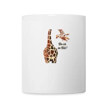 Giraffe, bin ich im Bild? - Tasse - Weiß - Vorne
