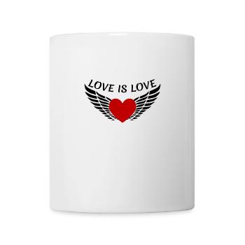 Love is Love heart with wings - Mug - white - Front