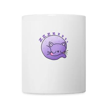 Chat endormi - Mug blanc - blanc - Devant