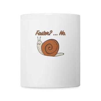 Rapide escargot rapide Ramper drôle Non - Mug blanc - blanc - Devant