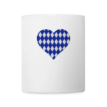 Drapeau Bayern en forme de coeur J'adore le cadeau de Bavière - Mug blanc - blanc - Devant
