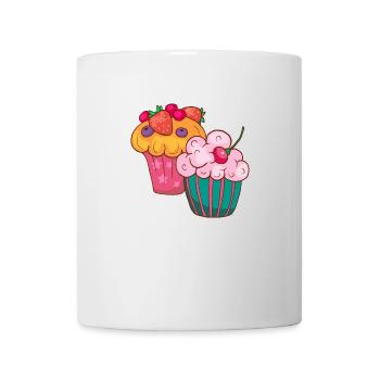 Cupcake Muffin Gâteau à la confiserie - Mug blanc - blanc - Devant