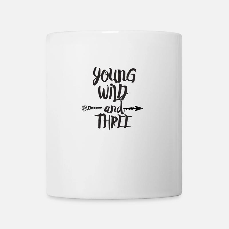 Young wild and three - Tasse - Weiß