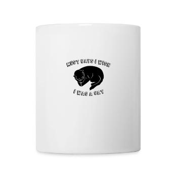 Most days I wish I was a cat Katze Geschenkidee - Tasse - Weiß - Vorne