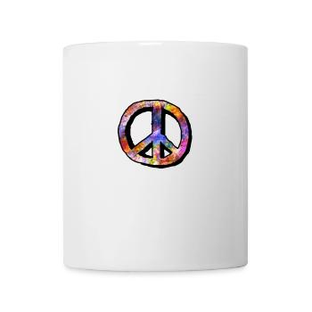 Symbole de la paix coloré - Mug blanc - blanc - Devant