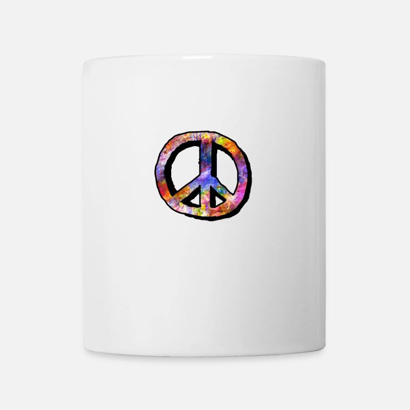 Colorful peace symbol - Mug - white