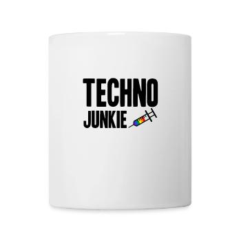 Techno Junkie LGBT Gay Pride Gift Idea - Mug - white - Front