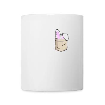Hasenohren Bunny Hemdtasche Brusttasche - Tasse - Weiß - Vorne