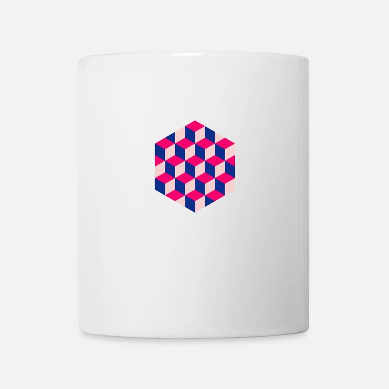 Escher's Cubes - Tasse - Weiß