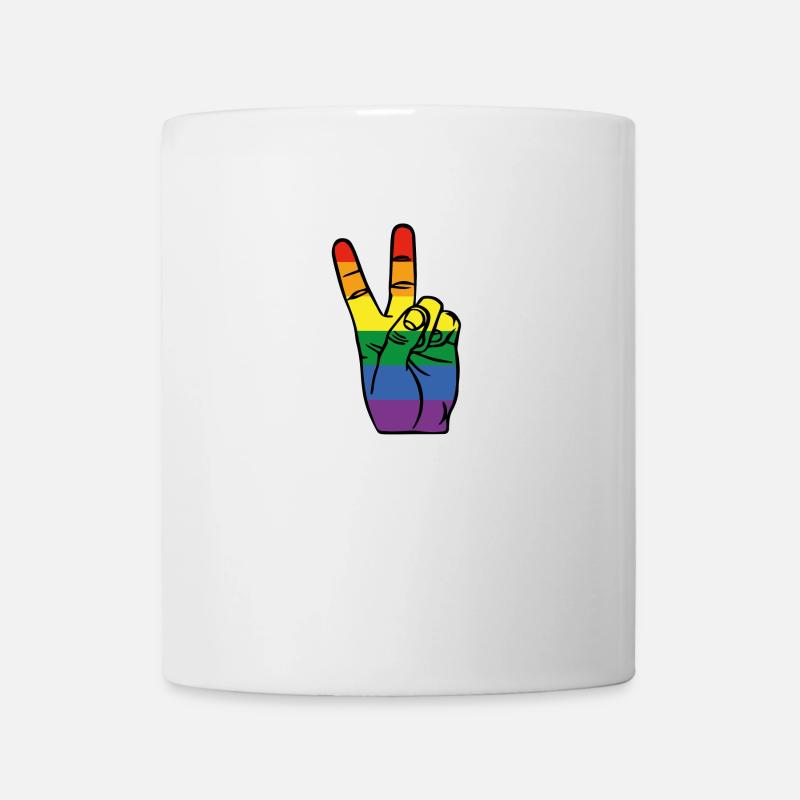 Paix LGBT - Mug blanc - blanc