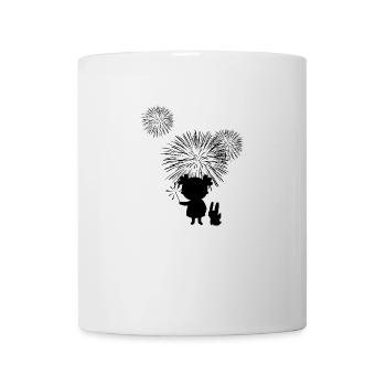 Silvester Feuerwerk - Tasse - Weiß - Vorne