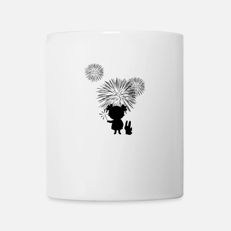Silvester Feuerwerk - Tasse - Weiß