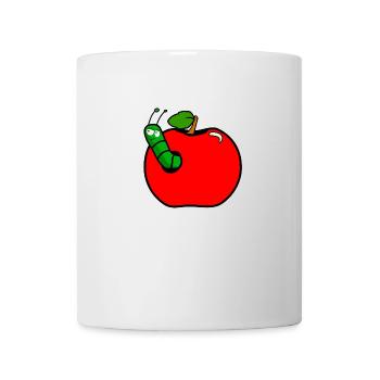 Caterpillar apple - Mug - white - Front