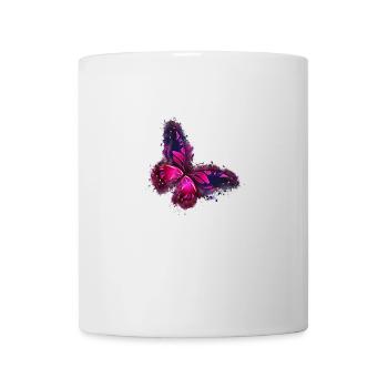 Schmetterling Rosa hell glühend - Tasse - Weiß - Vorne