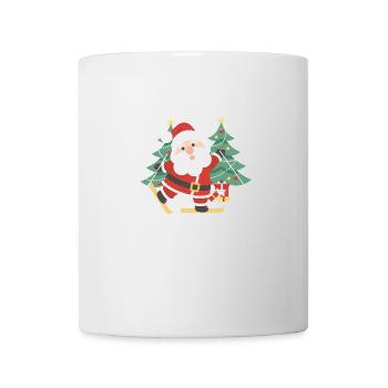 Ski Noël Nikolaus Arbres de Noël - Mug blanc - blanc - Devant
