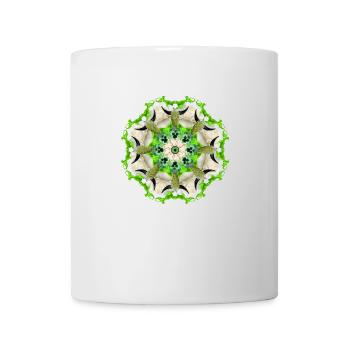 grüne Kuh Mandala - Tasse - Weiß - Vorne
