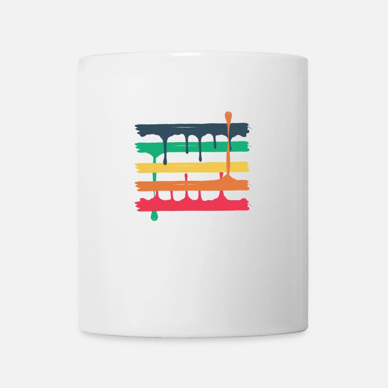 5 colored beams - Mug - white