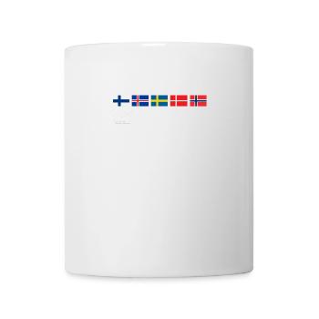 Casque Viking Scandinavie 100% Scandinave flag - Mug blanc - blanc - Devant