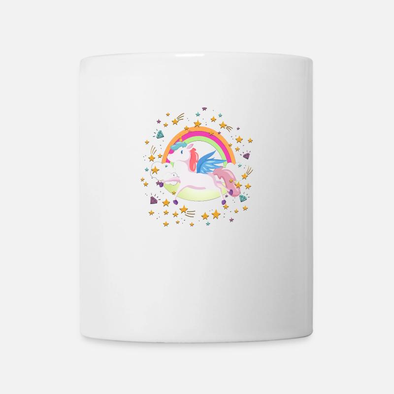 Lustiges Einhorn Geschenk T-Shirt - Tasse - Weiß