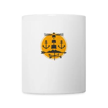 Leuchtturm Anker BalticShDesign Kompass - Tasse - Weiß - Vorne