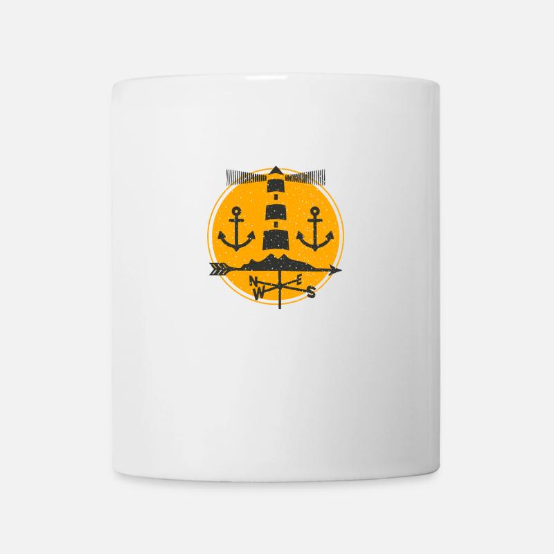 Leuchtturm Anker BalticShDesign Kompass - Tasse - Weiß