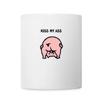 Kiss my ass pig pink gift - Mug - white - Front