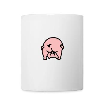 Kiss my ass Schweinchen rosa Geschenk - Tasse - Weiß - Vorne