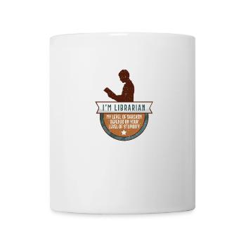 Lustig Bücherei Bibliothekar Bibliothek Geschenk - Tasse - Weiß - Vorne