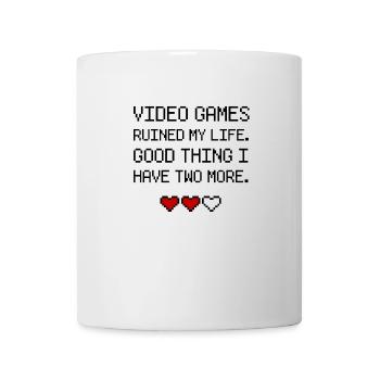 Gamer gaming games heart life health - Mug - white - Front