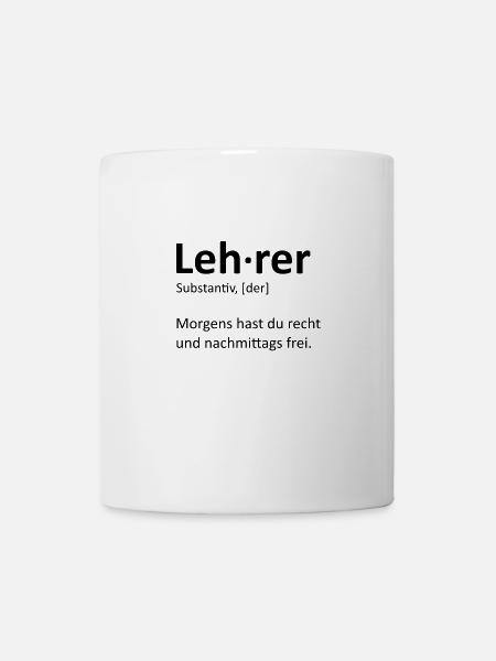 Lehrer Shirt - Geschenk Schule coole Sprüche - Tasse - Weiß