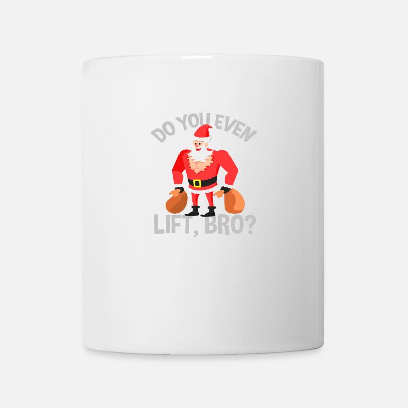 Weihnachten Santa Fitnesstudio - Tasse - Weiß