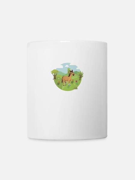 Horse pony on flower meadow Girl women babies - Mug - white