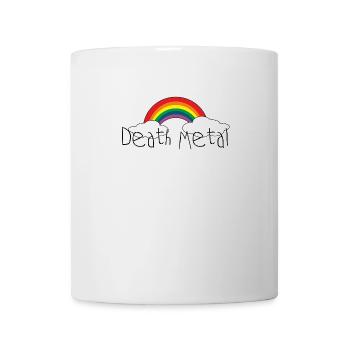 Death Metal Regenbogen Musik Geschenk Idee - Tasse - Weiß - Vorne
