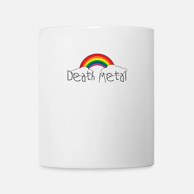Death Metal Rainbow Music Idée Cadeau - Mug blanc - blanc