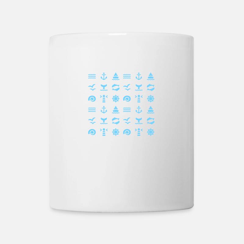 Idée cadeau de t-shirt bateau mouette - Mug blanc - blanc