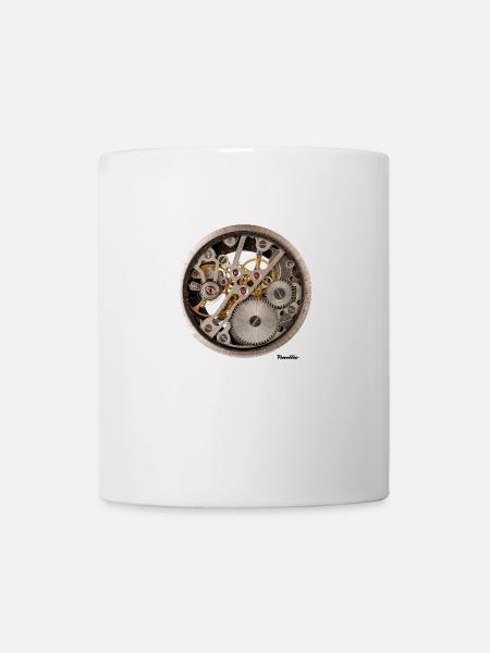 Mouvement Cadran Mécanique Design Chemise - Mug blanc - blanc