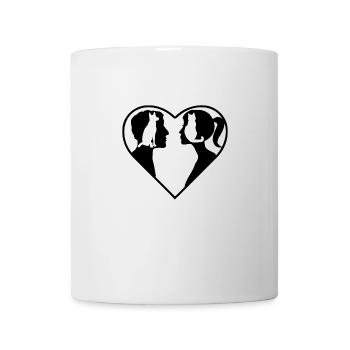 Love - a heart for animals dog cat - Mug - white - Front