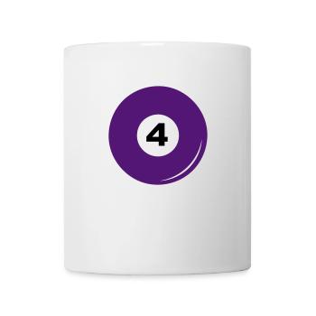 Numéro de boule de billard 4 - Mug blanc - blanc - Devant